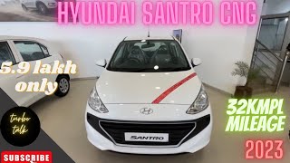 CNG की सबसे best car 🔥  Hyundai santro cng 2023 [upl. by Agnizn248]