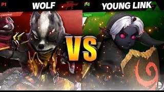 Young Link vs Wolf  Super Smash Bros Ultimate Tournament Gameplay [upl. by Urata]