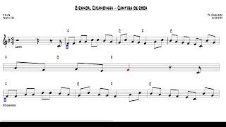 Ciranda Cirandinha  Cantiga de roda C Flute Sheet music [upl. by Jorin]