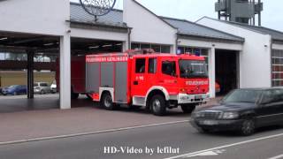 Feuerwehr Gerlingen Alamierung  Ausfahrt Löschzug  inside view Anfahrt Einsatzstelle [upl. by Asssilem586]