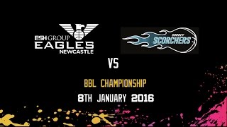 Newcastle Eagles Vs Surrey Scorchers 080116 [upl. by Ytsenoh]