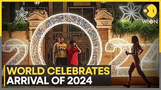 Happy New Year 2024 Firework displays and New Years Eve events from around the world  WION [upl. by Beshore532]