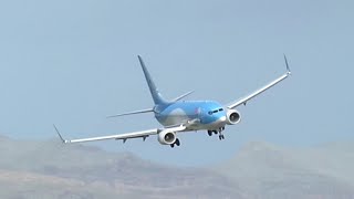 Amazing landing  Airport Madeira  Crosswind difficulties  Tuifly incident to landing [upl. by Nylkaj]