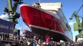 Launching MS Bergensfjord Stocznia Gdańska [upl. by Rollin]