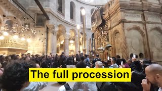 The full Catholic Good Friday 2024 procession in the Via Dolorosa Jerusalem [upl. by Enilesoj]