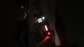 Hasbro Ghostbusters Spenglers neutrino wand demo in dark [upl. by Ridan489]