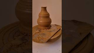 Mini pottery vase asmr pottery clay sculpture art satisfying best viral smooth diy shorts [upl. by Araiet846]