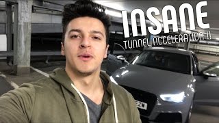 MY NEW INSANE AUDI RS3 Night Drive amp Crazy Tunnel Accelerations [upl. by Easton]