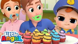 Who Ate the Cupcakes  Johny Johny Song amp More Nursery Rhymes by Little Angel [upl. by Rutger]