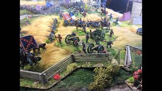 28mm ACW game of quotPicketts Chargequot from 1st Corps and Friends [upl. by Areivax]