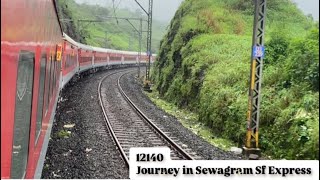 Sewagram Sf Express NagpurMumbai Via Akola high Speed Overtake Full Monsoon Journey 12140 kasara [upl. by Yelnahs234]