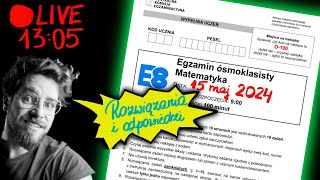 Czy będzie 100 na EGZAMINIE ÓSMOKLASISTY 2024 z matematyki❓Rozwiązania EGZAMIN 2024 MATEMATYKA MAJ [upl. by Laural375]