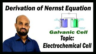 Lesson 20 Derivation of Nernst Equation  Topic Electrochemical Cell  Electrochemistry [upl. by Anilra]