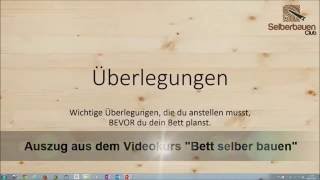 Bett selber bauen  Überlegungen zur Planung  bettselberbauencom [upl. by Asirehc]