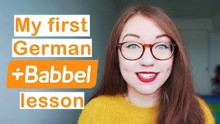 My first German lesson on Babbel  Thoughts about starting a new language [upl. by Christalle]