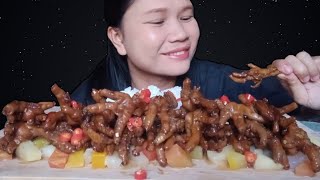 SPICY CHICKEN FEET  PINOY MUKBANG PHILIPPINES [upl. by Asilav]