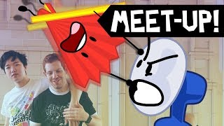 BFDI and II Finally Cross Over LA MEETUP ON 624 [upl. by Amand]