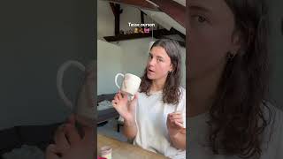 Tasse ourson 🧸🎀 ceramique pottery ceramic ceramicmug clay ceramicdecor diy mug [upl. by Kurland2]