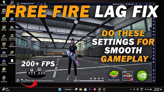 BLUESTACKS Free Fire Lag fix  Get 200 FPS amp Smooth Gameplay In Any Laptop [upl. by Aihsoek]