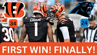 Bengals FINALLY Get Their First Win vs Panthers  Postgame Recap [upl. by Zilber]