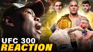 Israel Adesanya Reacts To The INSANE UFC 300 Pay Per View [upl. by Ravo]