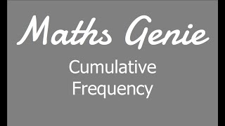 Cumulative Frequency [upl. by Ailhad]