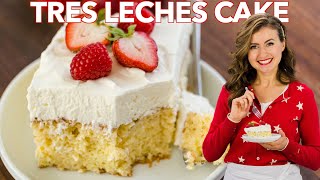 Easy Tres Leches Cake Recipe  Three Milk Cake [upl. by Scrope]