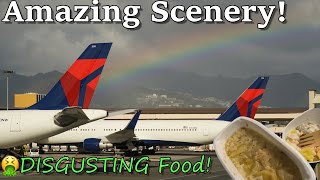 The MOST DISGUSTING FOOD Ive ever had Delta 767300ER ECONOMY Review [upl. by Attelliw467]