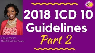 2018 ICD 10 Guidelines Part 2 Chapters 27 [upl. by Nnaitsirk540]