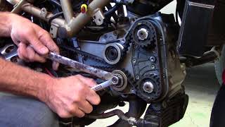 Ducati ST4 Streetfighter Cafe Build Part 6  REVISED TIMING BELT INSTALL [upl. by Adiene259]