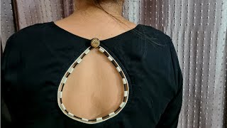 creative keyhole back neck design making katariasisters sewingtipsandtricks [upl. by Clintock248]