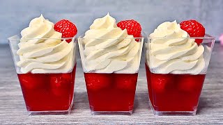 Super easy raspberry dessert that anyone can make Yummy no bake and gluten free dessert cups [upl. by Taran]