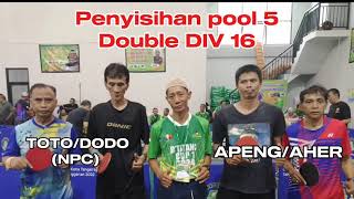 APENGAHER VS TOTODODO S NPC  PENYISIHAN POOL 5 DOUBLE DIV 16 TUR NASIONAL DTITANS CUP 2024 [upl. by Yelsgnik663]