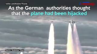 Midflight scare German fighter planes intercept Jet Airways flight [upl. by Osmen]