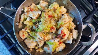 Yam With Smoked Herring And Cabbage ComfortFood  CaribbeanPotcom [upl. by Orsay512]