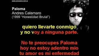 Andres Calamaro  Paloma  Karaoke [upl. by Coit]