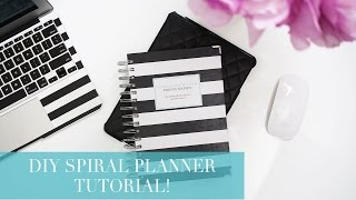 How to Make Your Own Spiral Planner  DIY Tutorial [upl. by Alyahsal230]