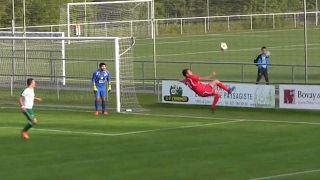 Defender scores stunning overhead kick … own goal – video [upl. by Sutphin535]