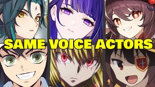 Genshin impact All Characters Japanese Dub Voice Actors Seiyuu Same Anime Characters [upl. by Ameer]