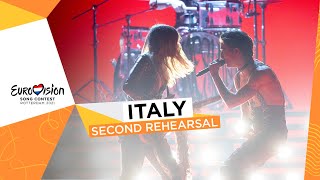 Måneskin  Zitti E Buoni  Second Rehearsal  Italy 🇮🇹  Eurovision 2021 [upl. by Monjan]