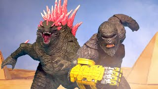 Godzilla x Kong The New Empire  PART 2  Stop motion Battle [upl. by Aristotle]