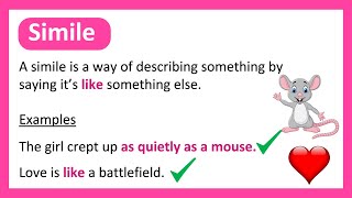 What is a SIMILE ☀️ Learn with Examples [upl. by Anelrats]