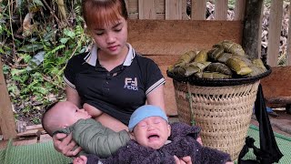 Caring for abandoned children and babies Making banh chung to sell  Quan Van Truong [upl. by Robby644]