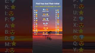 Find Your And Their Initials shorts initials shortvideos love [upl. by Llenra479]