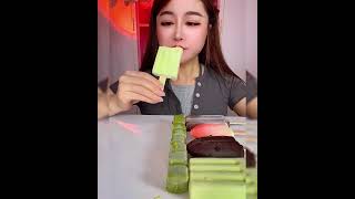 Asmr eating ice cream two flavor Crispy delicious short video [upl. by Aihsad]