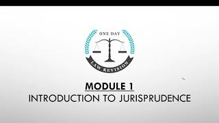 INTRODUCTION TO JURISPRUDENCE [upl. by Stanly]