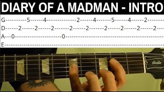 Diary of a Madman Intro  Randy Rhoads  Guitar Lesson With Tabs [upl. by Irisa589]