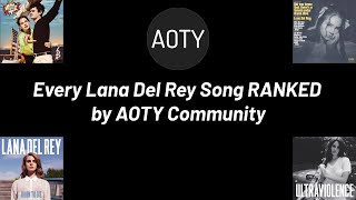 Every Lana Del Rey Song RANKED by AOTYorg Community [upl. by Prakash]