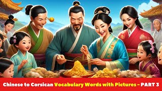 Learn Chinese to Corsican  1400 Vocabulary Words with Pictures  PART 3 [upl. by Ueik]