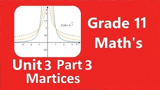 Grade 11 Maths Unit 3 Part 3 Special Types of Matrices  New Curriculum [upl. by Irpac]